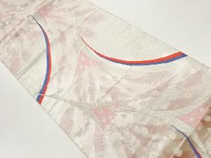 変わり孔雀に青海波模様織出し袋帯